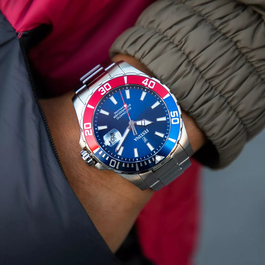 MONTRE FESTINA AUTOMATIQUE F20531/5 BLEU, BRACELET EN ACIER, HOMME