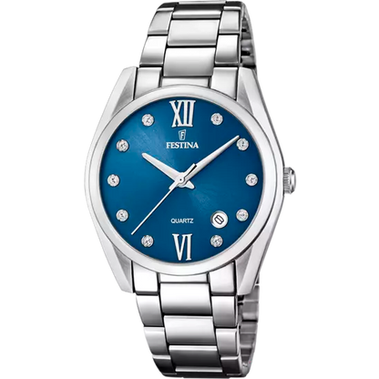 MONTRE FESTINA F16790/C BLEU, BRACELET ACIER INOXYDABLE, FEMME