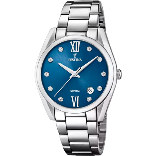 MONTRE FESTINA F16790/C BLEU, BRACELET ACIER INOXYDABLE, FEMME