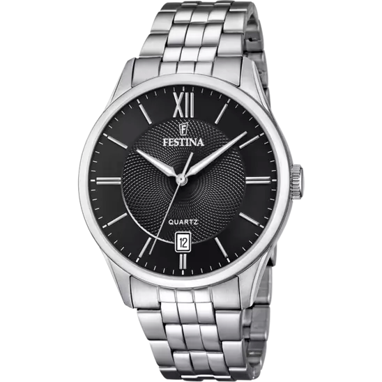 MONTRE FESTINA F20425/3 NOIR, BRACELET ACIER INOXYDABLE, HOMME