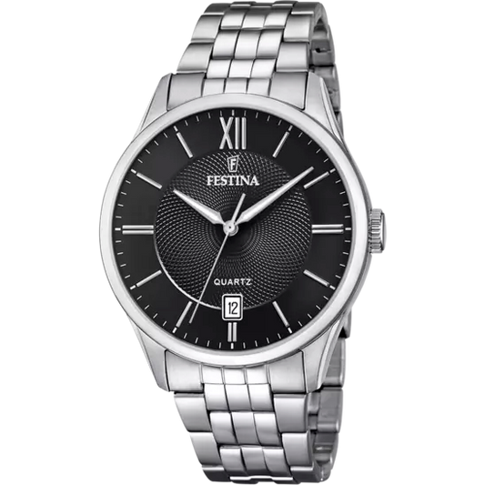 MONTRE FESTINA F20425/3 NOIR, BRACELET ACIER INOXYDABLE, HOMME