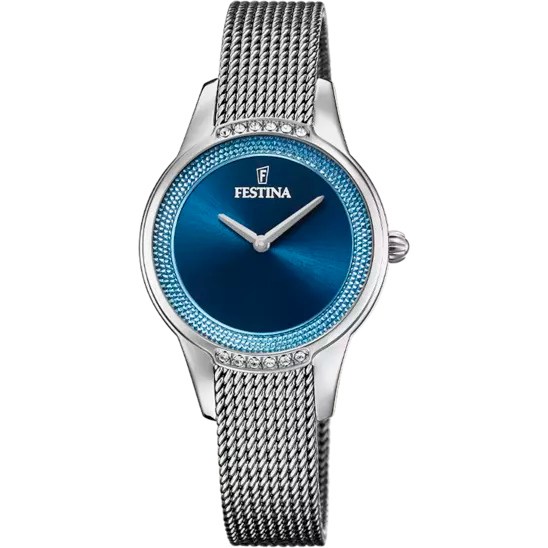 MONTRE FESTINA F20494/2 BLEU, BRACELET ACIER INOXYDABLE, FEMME