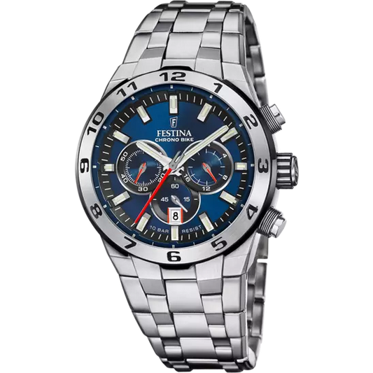 MONTRE POUR HOMME FESTINA CHRONO BIKE BLEU AVEC BRACELET EN ACIER F20670/1