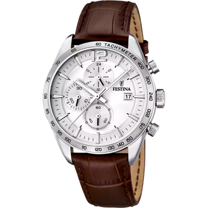 MONTRE FESTINA F16760/1 GRIS, BRACELET CUIR, HOMME