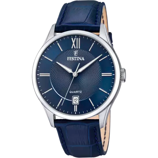 MONTRE FESTINA F20426/2 BLEU, BRACELET CUIR, HOMME