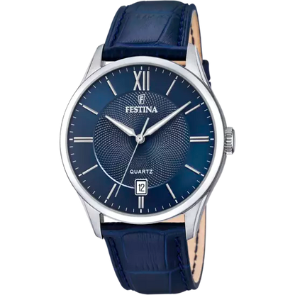 MONTRE FESTINA F20426/2 BLEU, BRACELET CUIR, HOMME