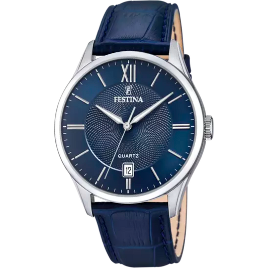 MONTRE FESTINA F20426/2 BLEU, BRACELET CUIR, HOMME