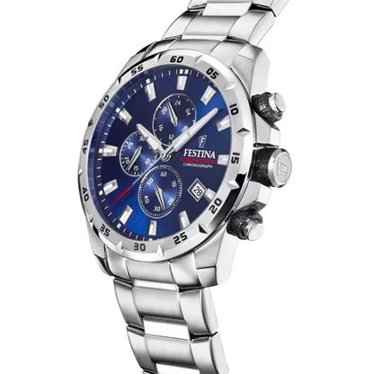MONTRE FESTINA F20463/2 BLEU, BRACELET ACIER INOXYDABLE, HOMME