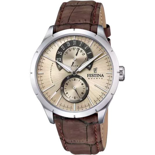MONTRE FESTINA F16573/9 IVORY, BRACELET CUIR, HOMME