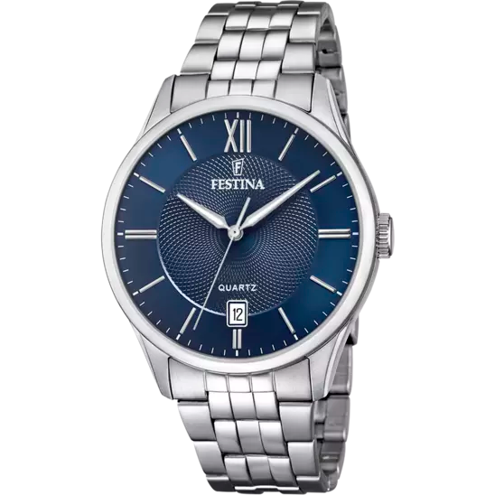 MONTRE FESTINA F20425/2 BLEU, BRACELET ACIER INOXYDABLE, HOMME